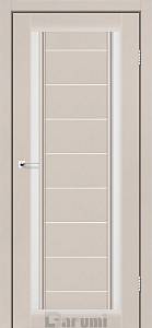 Дверь межкомнатная Darumi Madrid Дымчатый краст (800*2000) стекло сатин белый