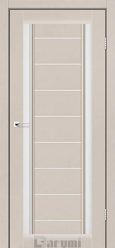 Дверь межкомнатная Darumi Madrid Дымчатый краст (800*2000) стекло сатин белый