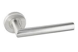 Ручка дверная Siba Paris круглая розета  нержавеющая сталь