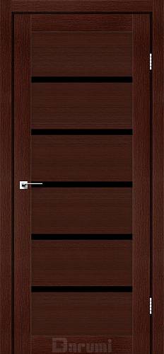 Дверь межкомнатная Darumi Tina Венге панга (800*2000) стекло черное