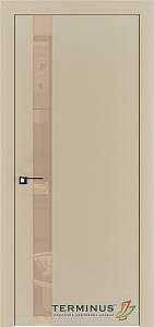 Дверь Терминус Urban  21 шпон ясен крема  (800*2000) чорне скло
