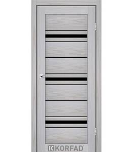 Двери Korfad Florence FL-02 РР серая мадрина 800*2000 стекло черное