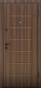 Двері вхідні Форт Нокс Сіті Горіх шоколадний/Дуб немо сріблястий DG-36 950 х 2030ліва квартира