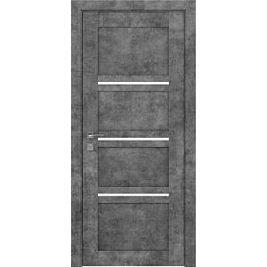 Дверь Rodos Quadro дуб шале графит (800*2000) полустекло
