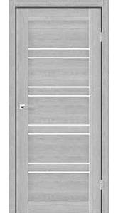 Дверне полотно Antalya DeLuxeПВХ Дуб Серебрянный (800*2000) стекло сатин  (СК)