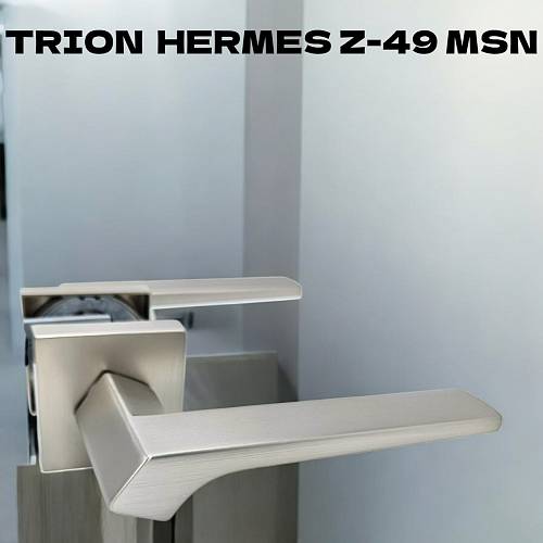Ручка Trion на квадратной розете ЦАМ Hermes NEW 49 MSN матовий нікель (Ск)