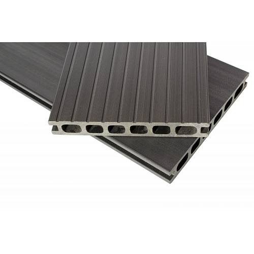 Террасная доска Holzdorf Classik шовная графит (24*162*2400мм)