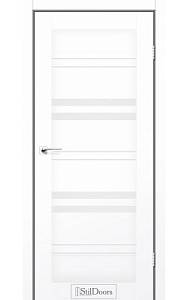 Дверне полотно SLOVENIA StilDoors Белый кристал (800*2000) ПВХ, стекло сатин