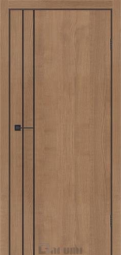 Дверне полотно Darumi  PLATO LINE PTL-05,\PTL-06  800 х 2000, Горіх кендал\Грей Рівер, Алюміній+чорний тор ВЗІРЕЦЬ