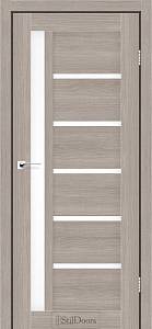 Дверное полотно Riko Nice клен молочный 800*2000 екошпон 38 мм стекло сатин