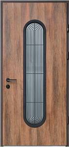 Двері вхідні Hardy St Securemme HPL Primo enigma  (870*970*2050) стеклопакет с внутр. решеткой