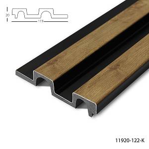 Панель стеновая полимерная Клевер  11920- 122 (119*21*2900мм) (12шт/уп)