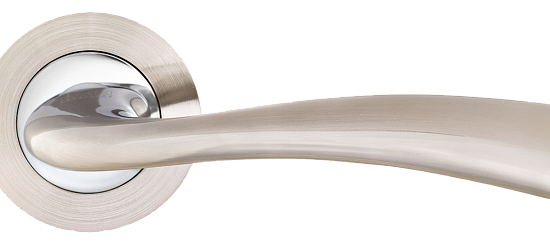 Ручка дверная MVM Z-1259 SN/PC матовый никель/полирован. хром