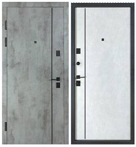 Двері Вхідні Булат К-8 (квадро) мод 554 Оксид темний / Бетон сніжний 850мм праві СДн
