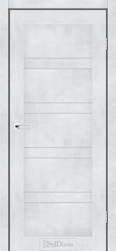 Дверне полотно ANTALYA 900 х 2000, Світлий Бетон, Сатин білий