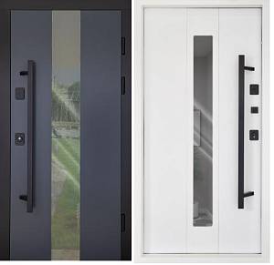 Двері вхідні уличн Abwer (Cottage New) LP-5 Queen 960х2050 Метал Lampre антрацит/Vinorit біла+ВСМ  терморозрив