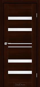 Дверне полотно CUBA StilDoors Каштан (800*2000) ПВХ, скло сатин