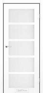Дверне полотно Hamlet StilDoors Білий мат (800*2000) ПВХ, стекло сатин