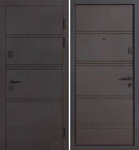 Двері Вхідні Булат В-606 (квадро) мод.163 Венге Південне (Кале) 950 праві СДн