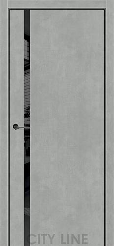 SUMMIT City Line Express (800 х 2000, Бетон Чикаго, Чорне скло, Звичайна кромка)