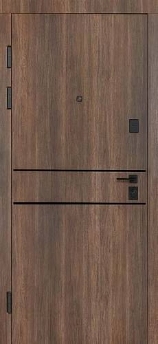 Двері Вхідні Булат Термо К-88  (квадро)  562  Дуб табак / Рустик авиньон блан 850мм праві СДн