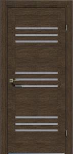 Дверное полотно ART 10.09 (800*2000) латте ПВХ бронза стекло (витрина)