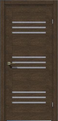 Дверное полотно ART 10.09 (800*2000) латте ПВХ бронза стекло (витрина)