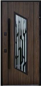 Двері вхідні Hardy St Securemme HPL Diagram dark rainbow (870*970*2050) стеклопакет с внутр. решеткой, ручка DND