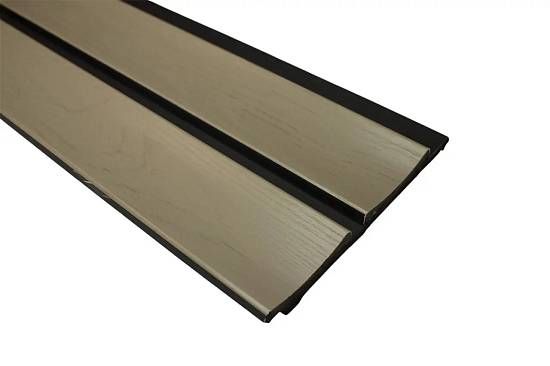 Панель стеновая полимерная Клевер 12812N -701 текстура cірого дерева чорним(128*12*2900мм)20 шт/уп)