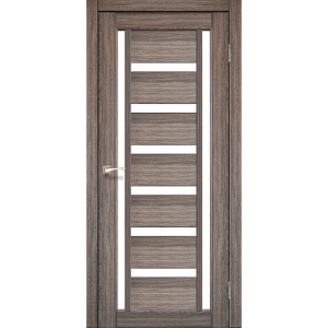Дверь Korfad Deluxe Valentino VL-02 дуб грей 0,80х2 стекло сатин