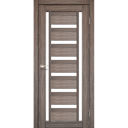 Двері Korfad Deluxe Valentino VL-02 дуб грей 0,80х2 скло сатин