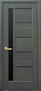 Дверне полотно Новий стиль Грета grey (800*2000) ПВХ De Luxe стекло BLK