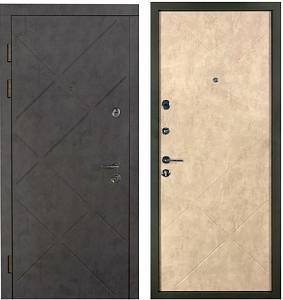 Двері вхідні Artiz Тип 10 Модель 197 Бетон графіт/ Бетон бежевий 850мм праві  МДФ/МДФ