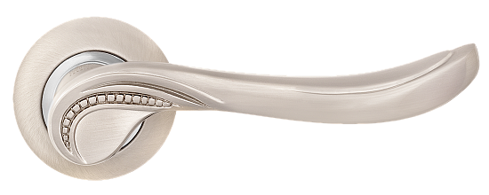 Ручка дверна МВМ А-2009 SN/CP матовий нікель/полірований хром