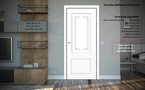 Дверне полотно Carolina StilDoors Белый Мат (полипропилен) (800*2000) ПВХ,стекло сатин Гелевый рисунок