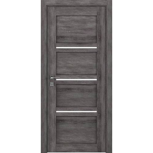 Дверь Rodos Quadro дуб шале графит (800*2000) полустекло