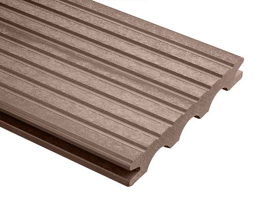 Террасная доска Holzdorf Classik шовная орех (20*140*2400мм) Массив