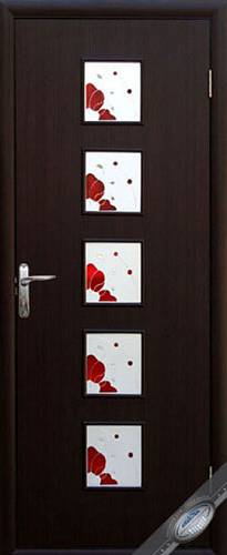 Дверне полотно Новий стиль Фора венге 3D (600*2000) экошпон стекло с рис. Р3