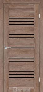 Дверь межкомнатная Darumi Versal Орех бургун (800*2000) стекло черное(Ск_Д)