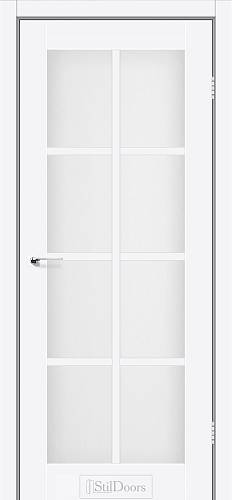 Дверне полотно Vietnam StilDoors Белый супермат (полипропилен) (800*2000) ПВХ, стекло сатин