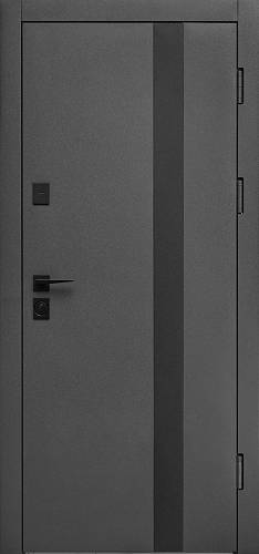 Двері вхідні Форт Нокс Крафт Термо Матовий сірий 7024+чорний 9005/Білий 9003 (850х2030 ліва) вулиця