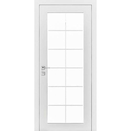 Двері Rodos Porto білий мат (0,8х2,00) скло мал.8