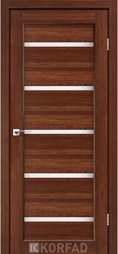 Двери Korfad Porto РR-02 орех  0,80х2 стекло сатин белый
