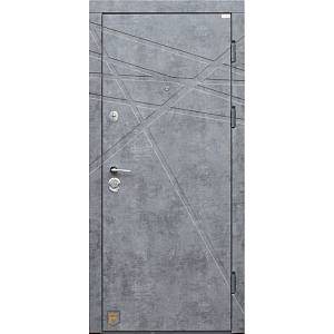 Двері вхідні Форт Нокс Стандарт Мрамор темный/бетон сніжний  850 х 2030
