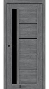 Дверне полотно КДФ GRAND бук графіт скло чорне 800*2000