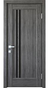 Дверне полотно Новий стиль Делла grey (800*2000) ПВХ De Luxe стекло BLK