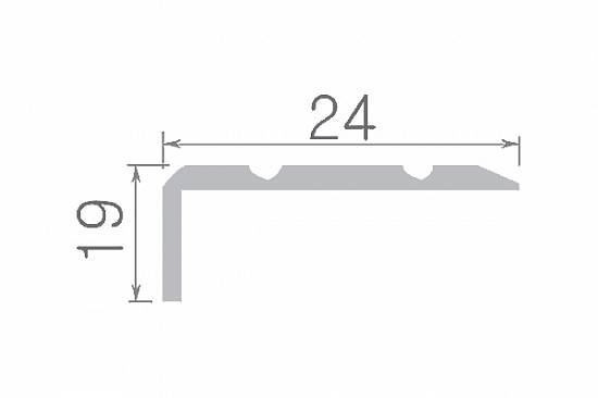 П-3(324)-20 Порог Омис (20*25мм) лестничный рифленый дуб серый (2700мм)