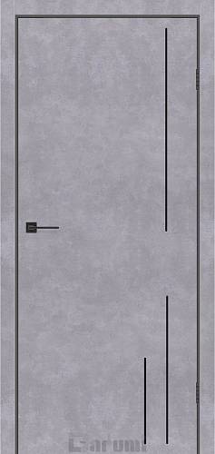 Дверне полотно Darumi  PLATO LINE PTL-06, 800 х 2000, Сірий бетон, Алюміній+чорний торець