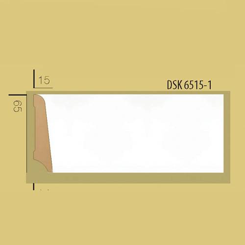 Плінтус Decolux DSK 6515 білий 65 * 15 * 2400мм (36шт/уп)
