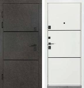 Двері Вхідні Булат FORTEZZA(квадро)Securemme мод536 Mamba morion/Білий супермат 850права СЧ